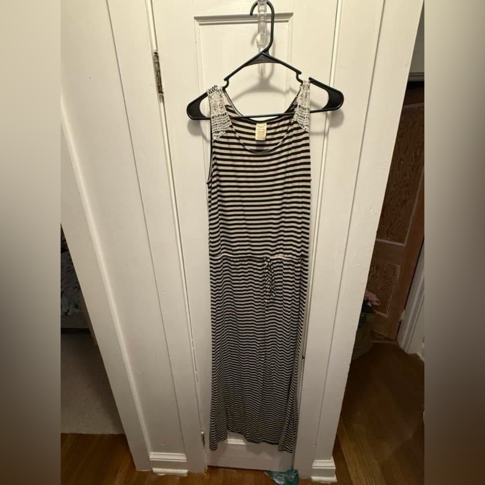 Striped Black and White Maxi Dress